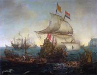 Vroom, Hendrick Cornelisz - Dutch Ships Ramming Spanish Galleys off the Flemish Coast in October